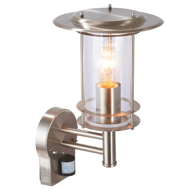 Metalna vanjska zidna lampa sa senzorom pokreta krom, Shamayra, IP44