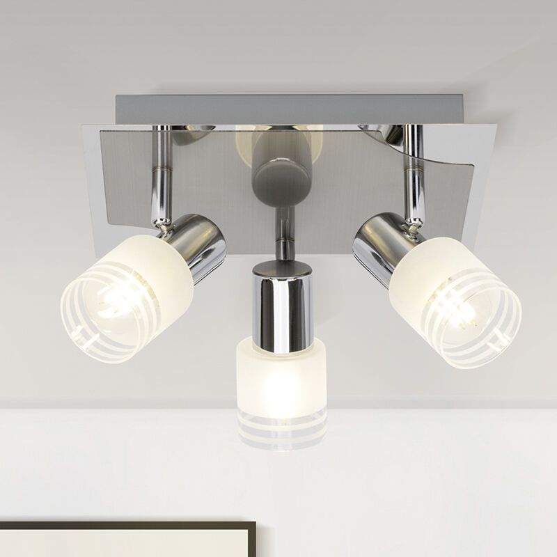 Metalni stropni reflektor krom, Blake, 28 W, LED 2700 K