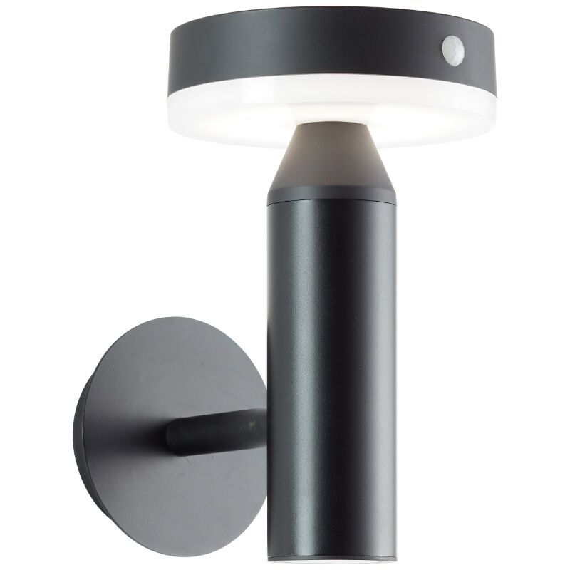 Metalna solarna vanjska zidna lampa crna, Kubilay, 3 W, LED 4000 K, IP44