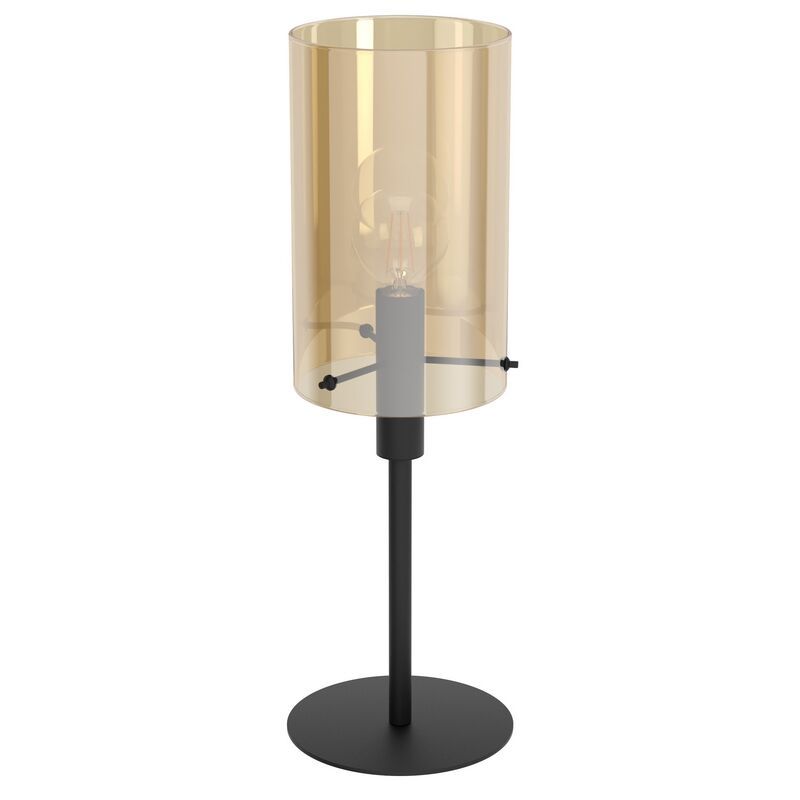 Čelična moderna stolna lampa crna, Ritesh, s prekidačem