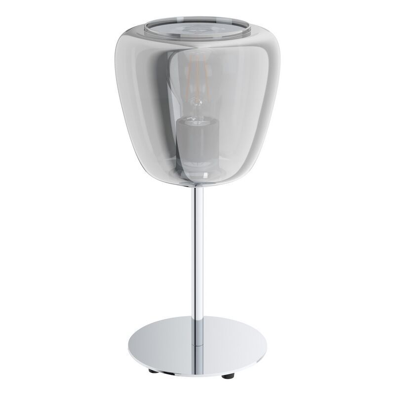 Čelična moderna stolna lampa krom, Gauke, s prekidačem