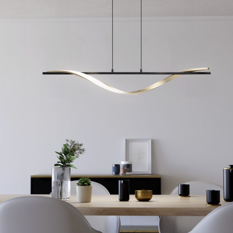 Plastična dizajnerska visilica mjeda, Cunera, 20 W, LED podesiv od tople do hladne bijele, s 3-stupanjskim prigušivanjem