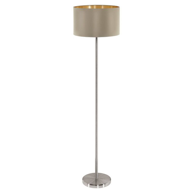 Tkaninska moderna podna lampa zlata, Terme, s prekidačem Tkaninska moderna podna lampa zlata, Terme, s prekidačem