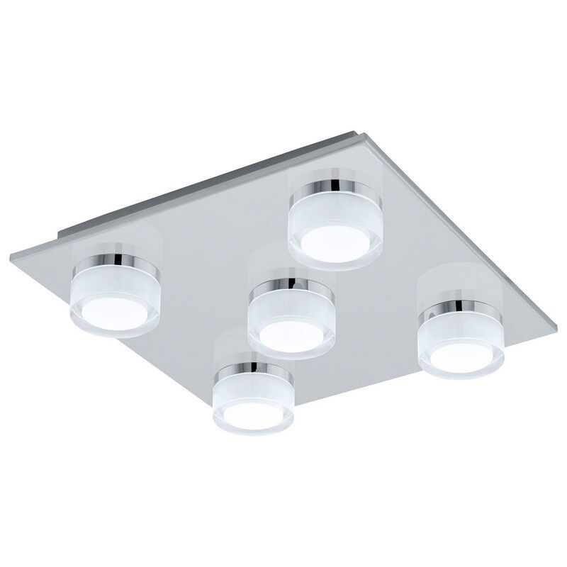 Plastična moderna stropna rasvjeta krom, Busra, 7 W, LED 3000 K, IP44