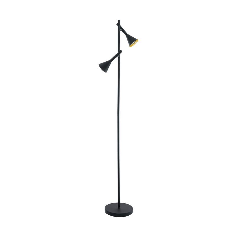 Čelična podna lampa crna, Marielle, s prekidačem Čelična podna lampa crna, Marielle, s prekidačem