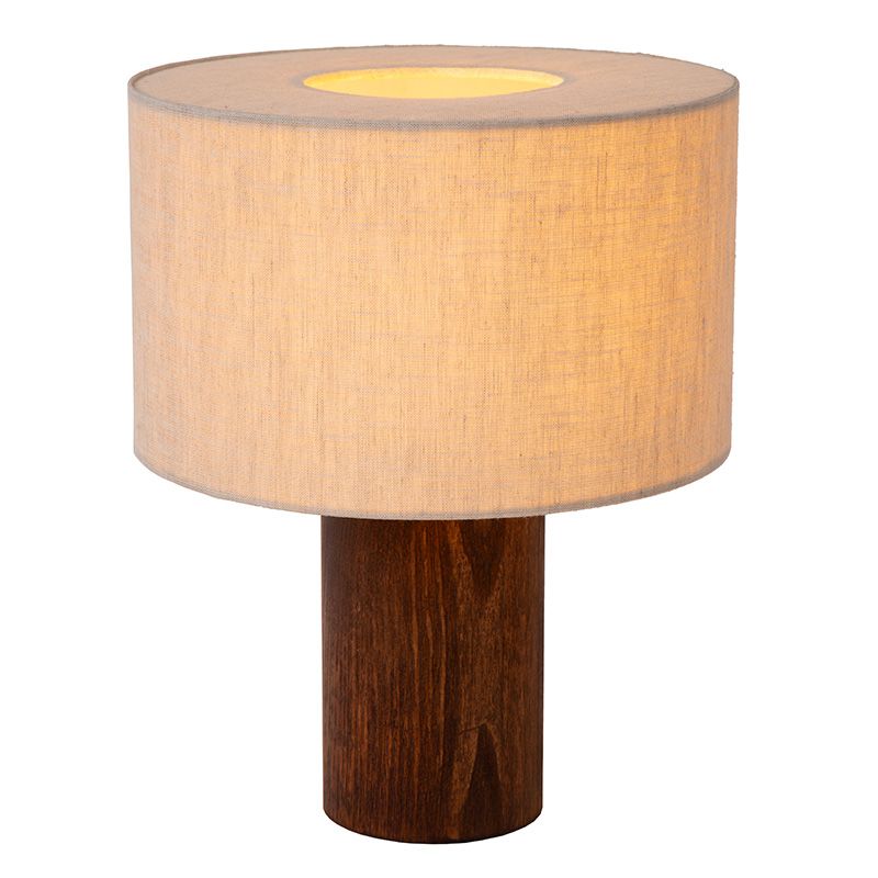 Smeđa stolna lampa rustikalna, Tachina, s prekidačem Smeđa stolna lampa rustikalna, Tachina, s prekidačem