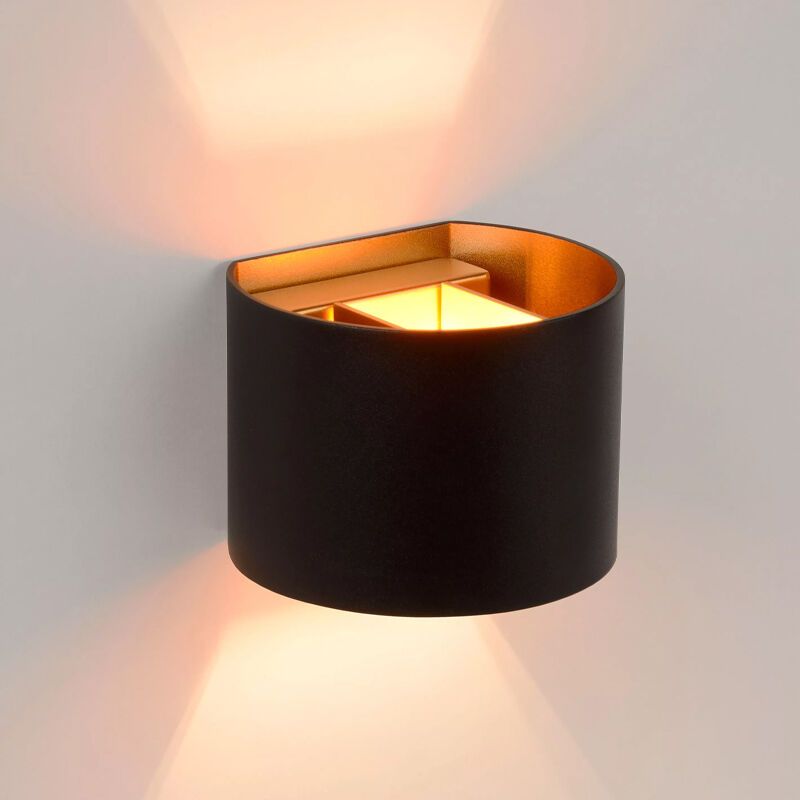 Crna dvosmjerna zidna lampa moderna, Xio Crna dvosmjerna zidna lampa moderna, Xio