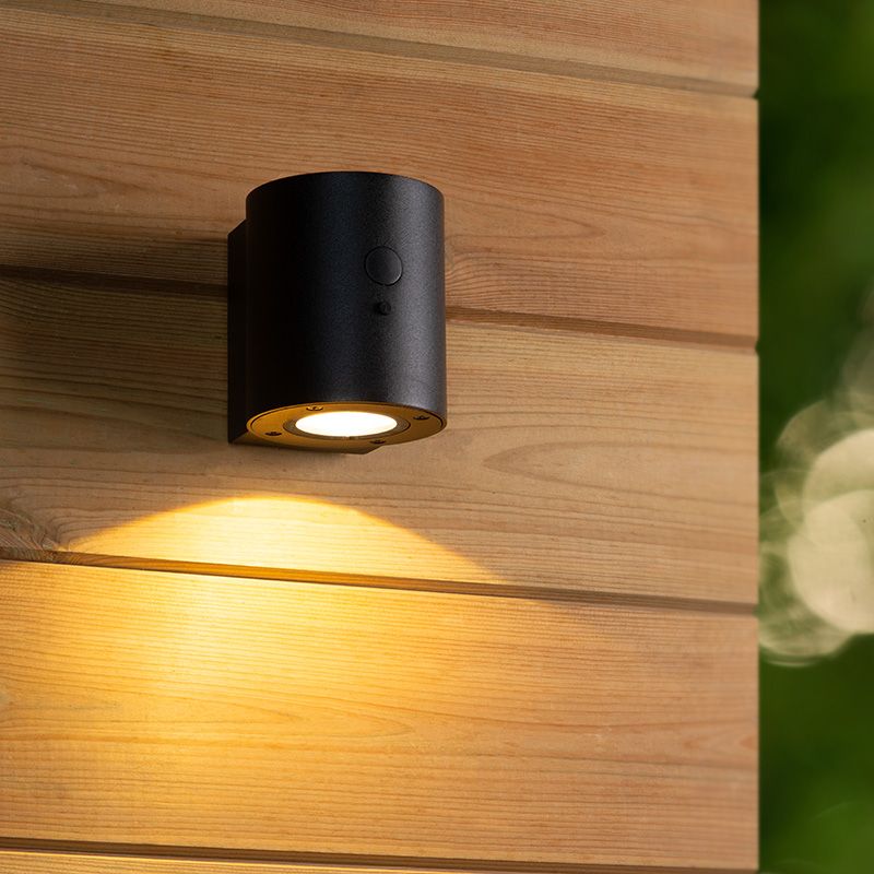 Crna solarna vanjska zidna lampa moderna, Perth, 1 W, LED 3000 K, IP65