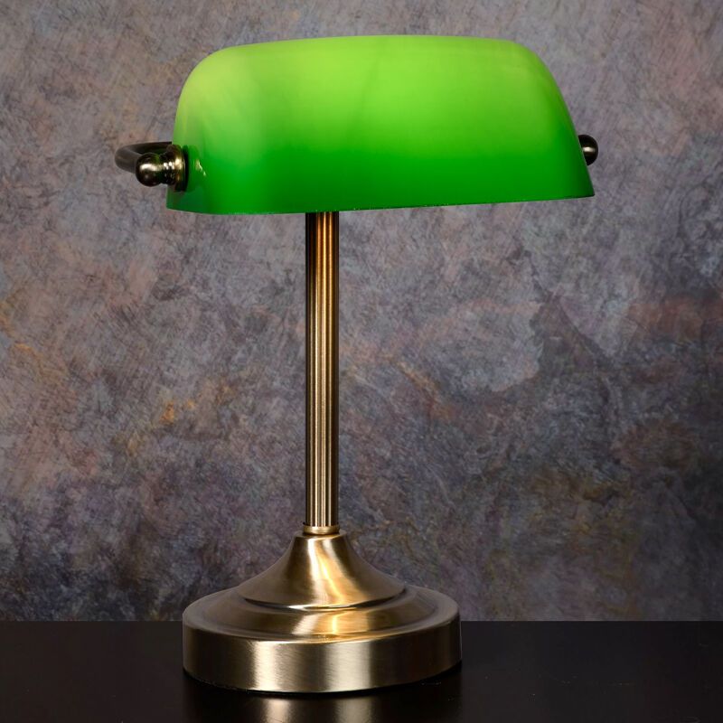 Zelena bankarska lampa klasična, Banker, s prekidačem Zelena bankarska lampa klasična, Banker, s prekidačem