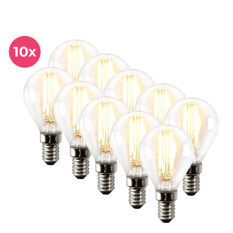 Pakiranje od 10 komada Sorna E14 LED žarulja s mogućnošću prigušivanja, 2700k, 3,5w