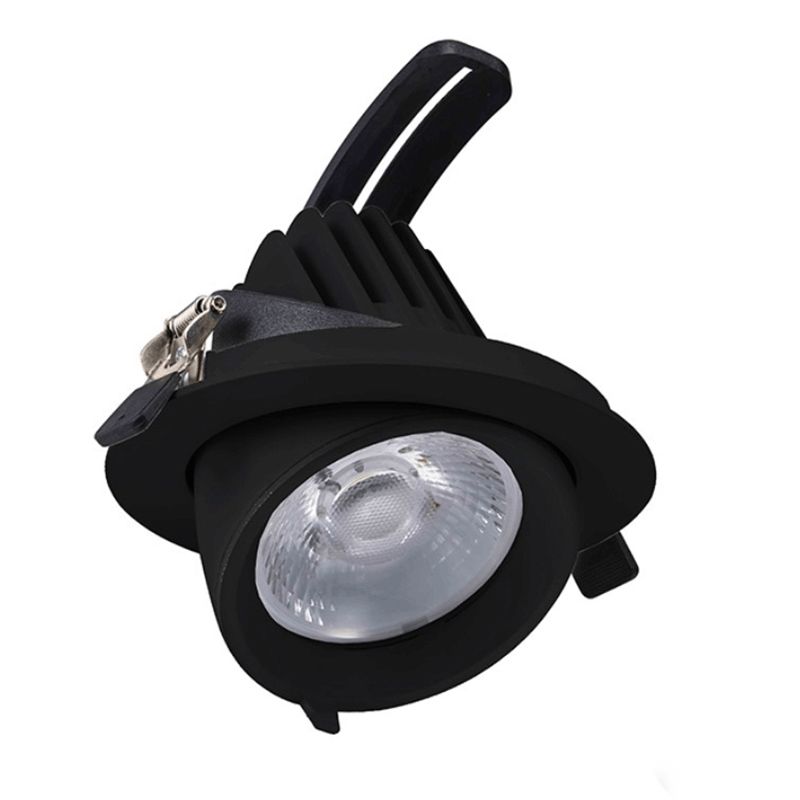 Crni downlight aluminijski, Shanaya, 30 W, LED white switch