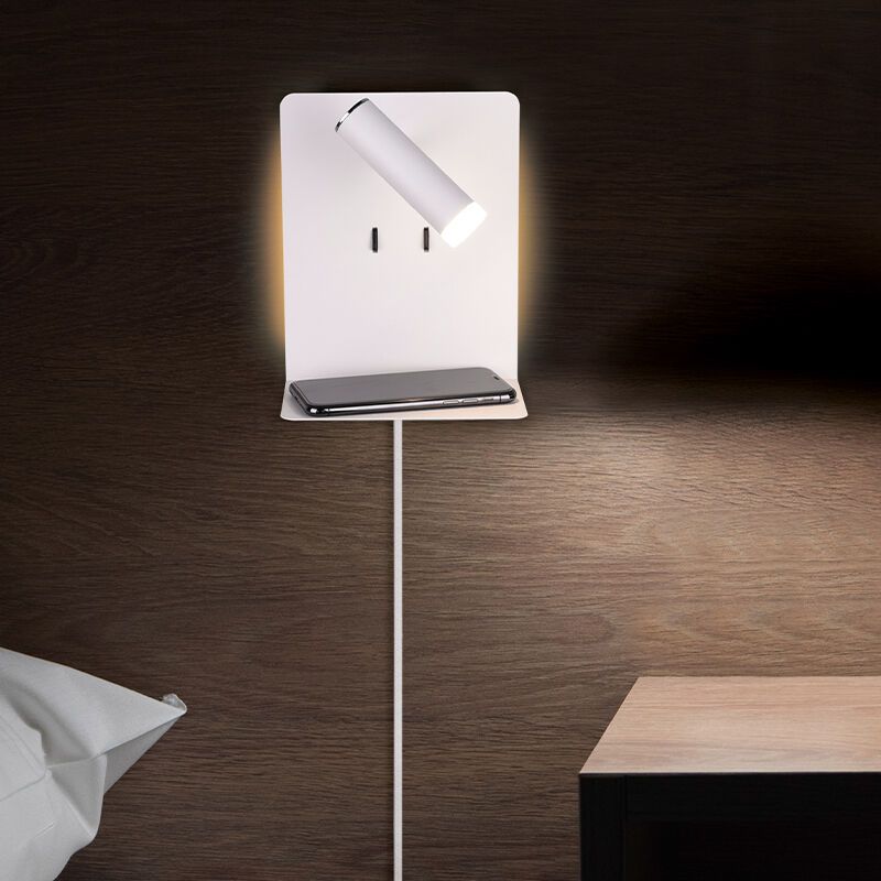 Bijela zidna lampa dizajnerska, Ricciolo, 3 W, LED 3000 K, s prekidačem Bijela zidna lampa dizajnerska, Ricciolo, 3 W, LED 3000 K, s prekidačem