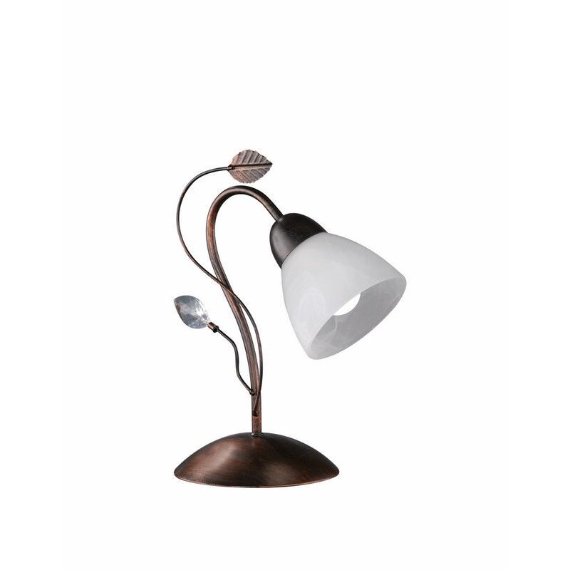 Hrđavo Crvena stolna lampa klasična, Astrid, s prekidačem