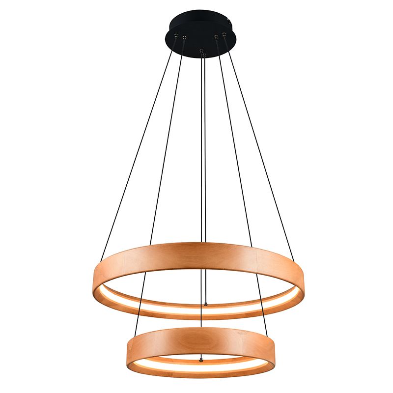 Drvena visilica moderna, Nassima, 37 W, LED 3000 K, s 3-stupanjskim prigušivanjem Drvena visilica moderna, Nassima, 37 W, LED 3000 K, s 3-stupanjskim prigušivanjem