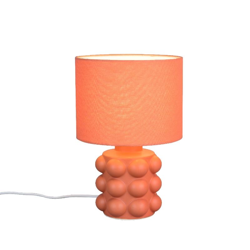 Keramička stolna lampa narančasta, Cihad, s prekidačem