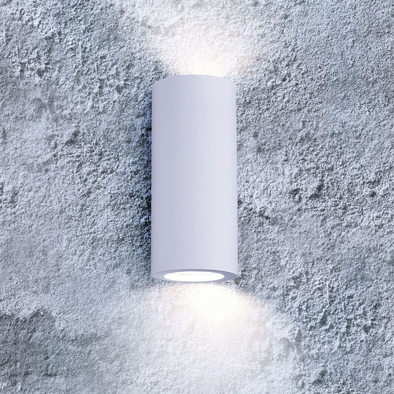 Gipsana dvosmjerna zidna lampa bijela, Zelar