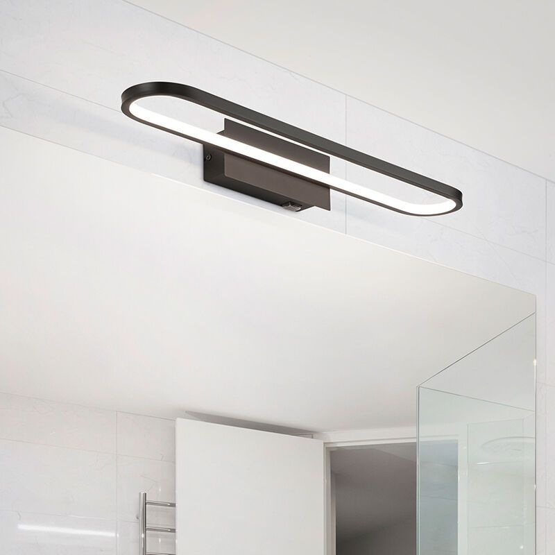 Crna zidna lampa za kupaonicu moderna, Martin, 22 W, LED 3000 K, IP44 Crna zidna lampa za kupaonicu moderna, Martin, 22 W, LED 3000 K, IP44