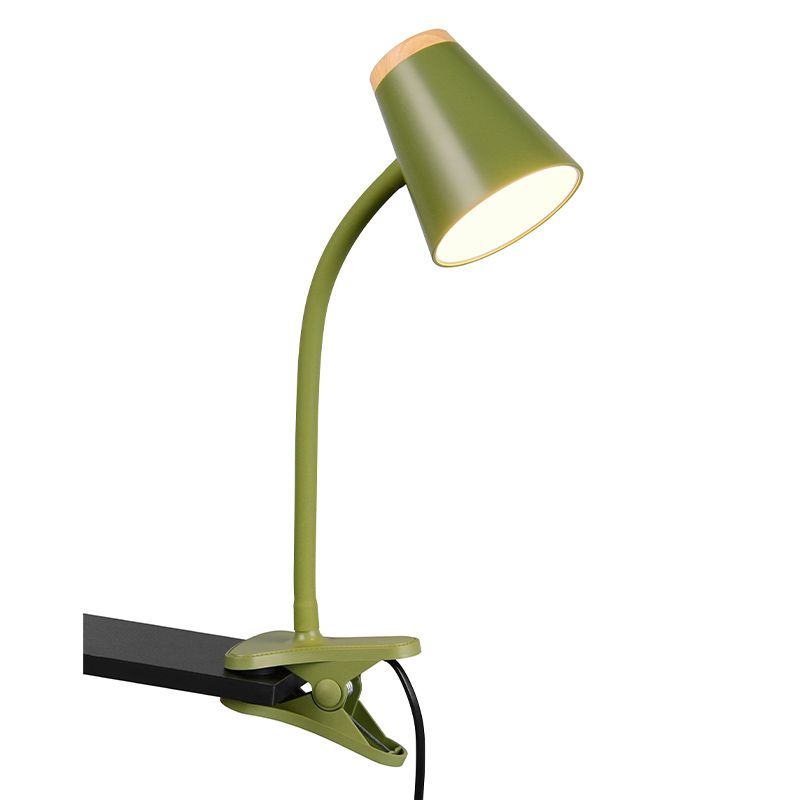 Zelena lampa s klemmom moderna, Rahul, 4,5 W, LED 3000 K, s prekidačem