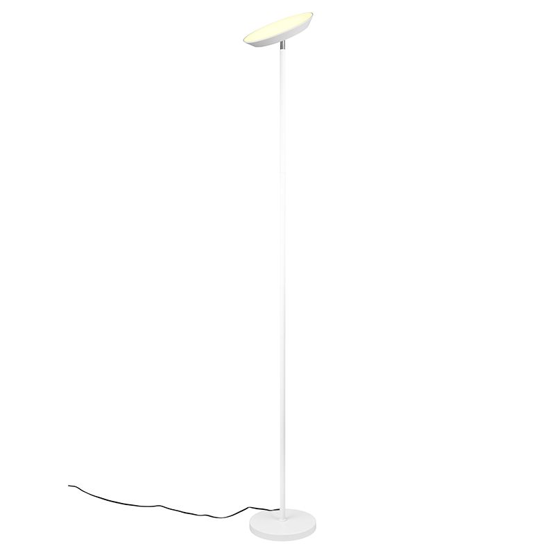 Bijela podna lampa moderna, Shahid, 17 W, LED podesiv od tople do hladne bijele, s dodirnim prigušivačem Bijela podna lampa moderna, Shahid, 17 W, LED podesiv od tople do hladne bijele, s dodirnim prigušivačem