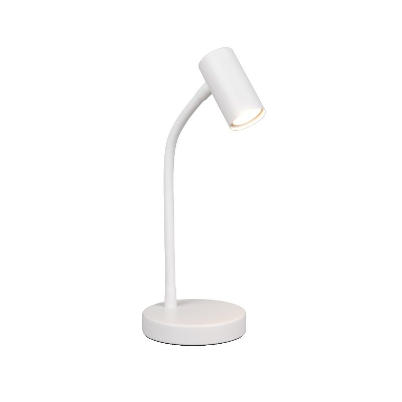 Bijela stolna lampa moderna, Suradj, s prekidačem