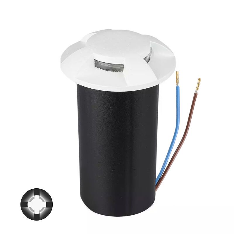 Moderna ugradna podna lampa bijela, Marcus, 1 W, LED 3000 K, IP67
