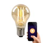 Olucia pametna LED žarulja E27 Yona, jantarna, A60, 5W, prigušuje se do tople