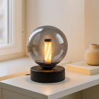 Moderna punjiva stolna lampa crna, Theo, 2 W, LED 3000 K, IP44, s 3-stupanjskim prigušivanjem
