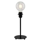 Metalna stolna lampa bez sjenila crna, Eileen, s prekidačem