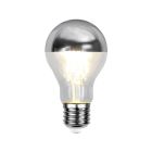Prigušljiva E27 LED žarulja Malik, srebrna, A60, 4,8 W, 2700 K, IP44