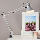 Metalni reflektor s klemmom sivi, Katharina, s prekidačem
