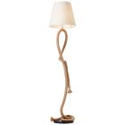 Rustikalna podna lampa bijela, Boyke, s prekidačem