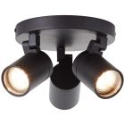 Moderni stropni reflektor crni, Myrle, IP44