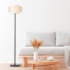 Rustikalna podna lampa bež, Gerbert, s prekidačem