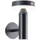 Metalna solarna vanjska zidna lampa crna, Kubilay, 3 W, LED 4000 K, IP44