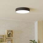 Plastična moderna pametna stropna svjetiljka crna, Germen, 15 W, LED RGBW, s daljinskim upravljačem