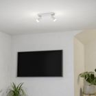 Aluminijska moderna pametna stropna svjetiljka bijela, Mayke, 3,7 W, LED RGBW