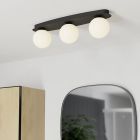 Čelična moderna stropna rasvjeta crna, Cornee, 4,2 W, LED 2700 K, IP44