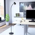 Čelična moderna podna lampa crna, Sahila, s prekidačem