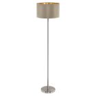 Tkaninska moderna podna lampa zlata, Terme, s prekidačem
