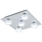 Plastična moderna stropna rasvjeta krom, Busra, 7 W, LED 3000 K, IP44