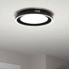 Aluminijska moderna stropna rasvjeta crna, Thijn, 11,5 W, LED podesiv od tople do hladne bijele, s 3-stupanjskim prigušivanjem