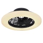 Crni moderni plastični stropni ventilator, Joni, 40W, podesiva LED svjetlost od tople do hladne bijele, s daljinskim upravljačem
