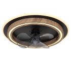 Smeđi moderni plastični stropni ventilator, Lamine, 32W, podesiva LED svjetlost od tople do hladne bijele, s daljinskim upravljačem