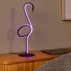 Crna stolna lampa moderna, Flamingo, 5,5 W, LED RGB, s daljinskim upravljačem
