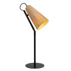 Ratanska stolna lampa smeđa, Bensen, s prekidačem