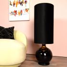 Crna podna lampa retro, Esterad, s prekidačem