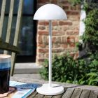 Bijela vanjska stolna lampa retro, Joy, 1,5 W, LED 3000 K, IP54, s dodirnim prigušivačem