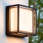 Crna vanjska rasvjeta moderna, Singa, 9,6 W, LED 2700 K, IP54