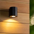 Crna solarna vanjska zidna lampa moderna, Perth, 1 W, LED 3000 K, IP65