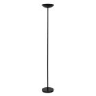 Crna podna lampa za čitanje moderna, Zenith, 20 W, LED 3000 K, s dodirnim prigušivačem